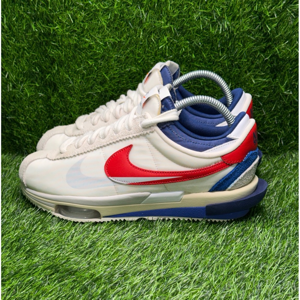 Nike x Sacai Zoom Cortez SP White University Red DQ0581-100 Mens Size 7